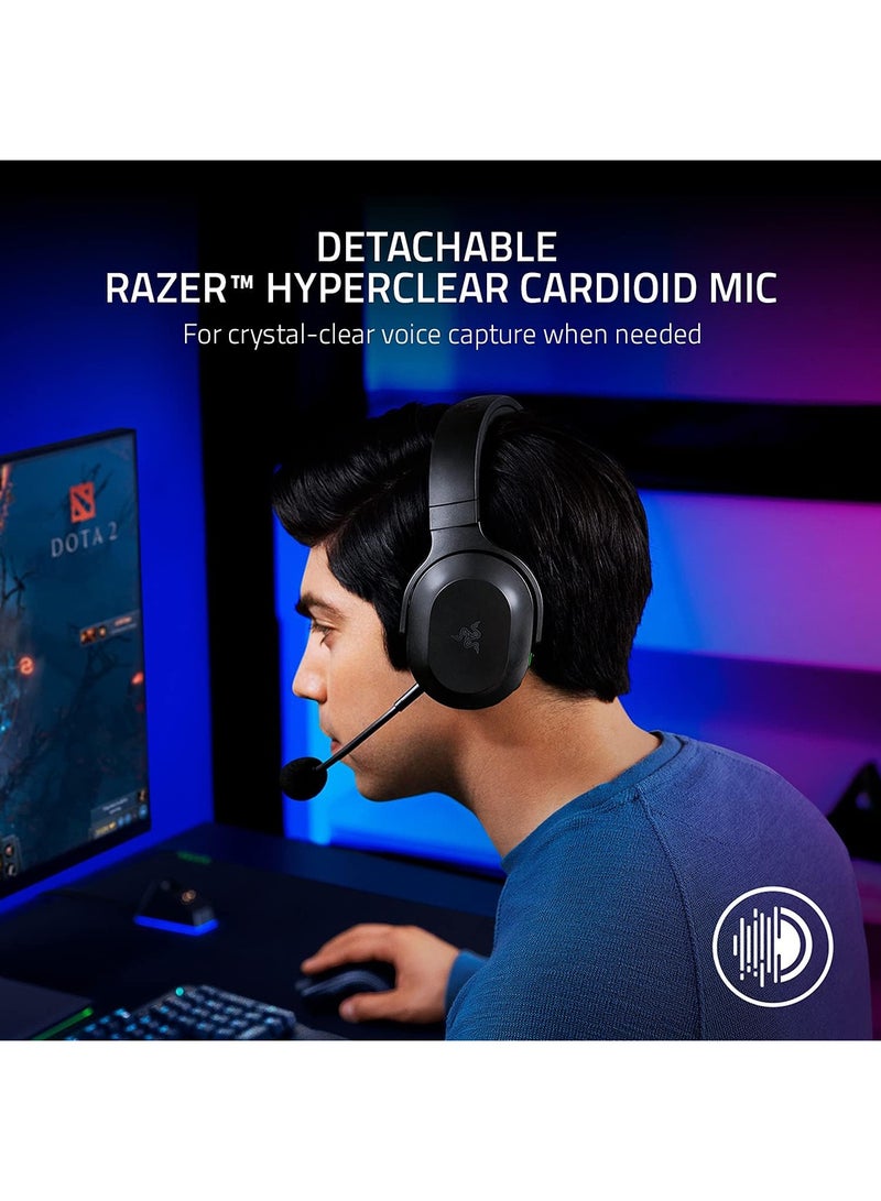 Razer Barracuda X, Wireless Multi-platform Gaming and Mobile Headset (SmartSwitch Dual Wireless, 250g Ergonomic Design, TriForce 40mm, Cardioid Mic, On-Headset Controls, 50h Battery USB-C) Black - Image 5